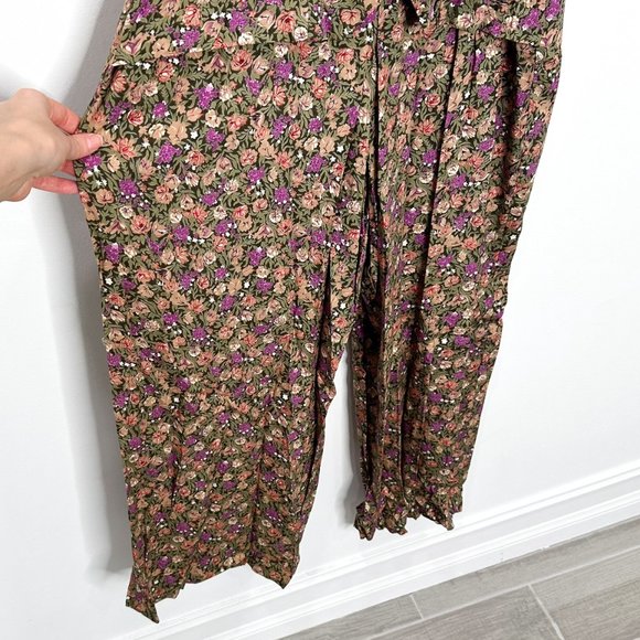 Jamie Brooke Wide-Leg Floral Print Vest Jumpsuit Vintage 90s Women’s Size M - Picture 9 of 16